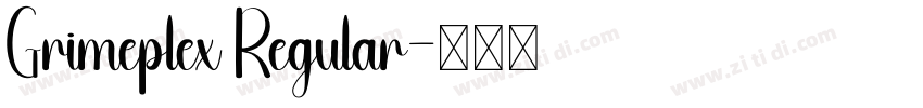 Grimeplex Regular字体转换